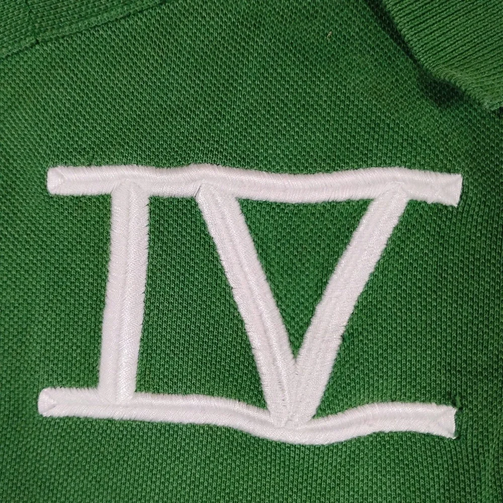 VTG Polo Ralph Lauren Men Green Custom Fit Hunter Jumper Crest Polo Shirt Size M